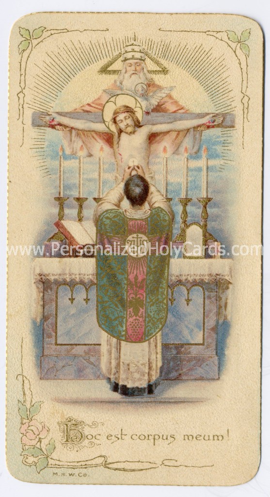Custom Catholic holy cards personalized prayer cards