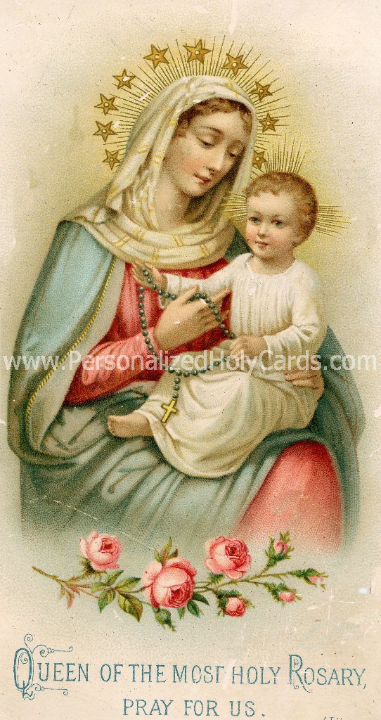 Custom Catholic holy cards personalized prayer cards